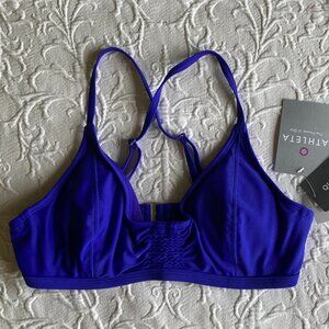 New Athleta bikini top, bright cobalt royal blue, small 34 B/C